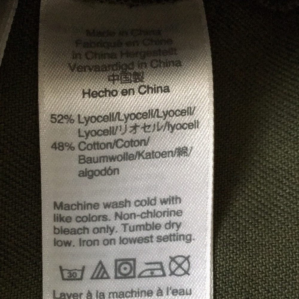 3/$30 J Crew Point Sur Green Draped Button Shirt - Picture 7 of 7